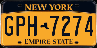 NY license plate GPH7274