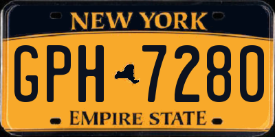 NY license plate GPH7280