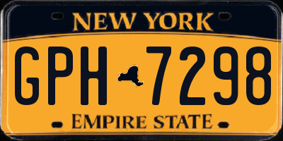 NY license plate GPH7298