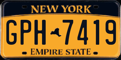 NY license plate GPH7419