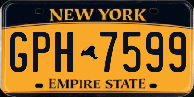 NY license plate GPH7599