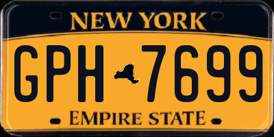 NY license plate GPH7699