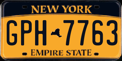 NY license plate GPH7763