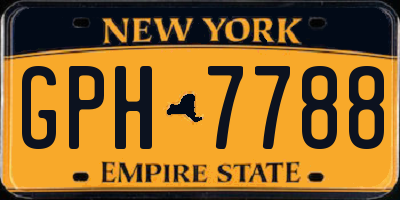 NY license plate GPH7788