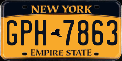 NY license plate GPH7863