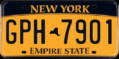 NY license plate GPH7901