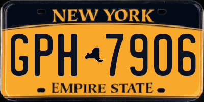 NY license plate GPH7906