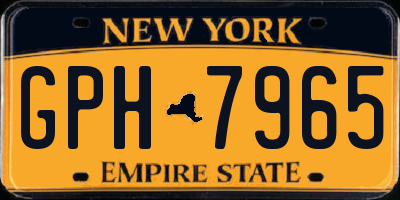 NY license plate GPH7965