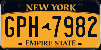 NY license plate GPH7982