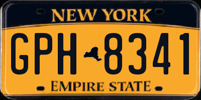 NY license plate GPH8341