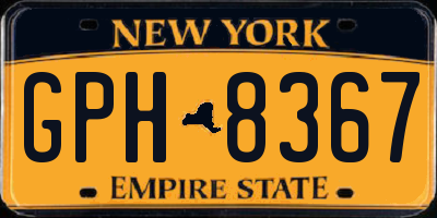 NY license plate GPH8367