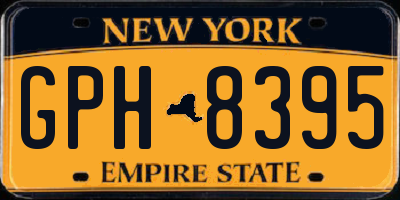 NY license plate GPH8395