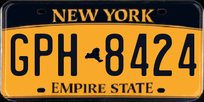 NY license plate GPH8424