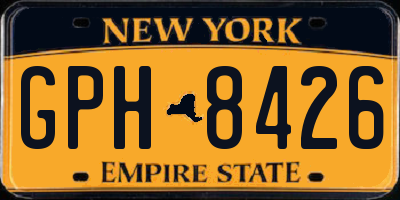 NY license plate GPH8426
