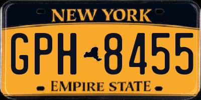 NY license plate GPH8455