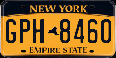 NY license plate GPH8460