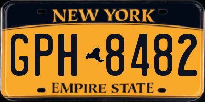 NY license plate GPH8482