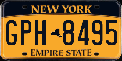 NY license plate GPH8495
