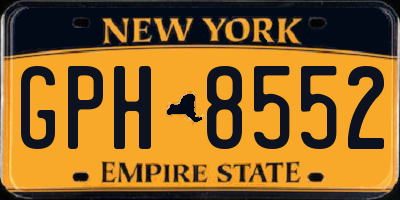 NY license plate GPH8552