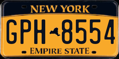 NY license plate GPH8554