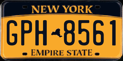 NY license plate GPH8561