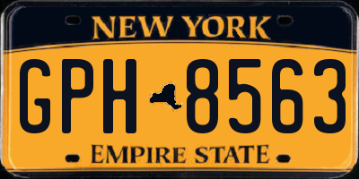 NY license plate GPH8563