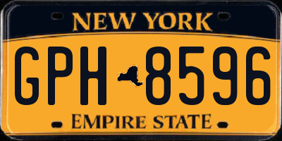 NY license plate GPH8596