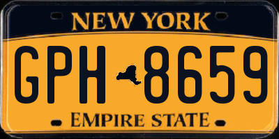 NY license plate GPH8659