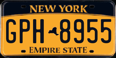 NY license plate GPH8955