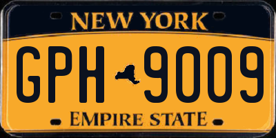 NY license plate GPH9009