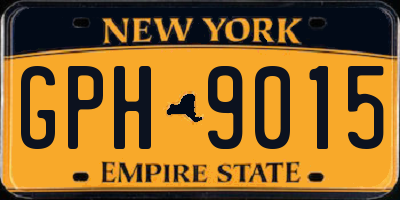 NY license plate GPH9015