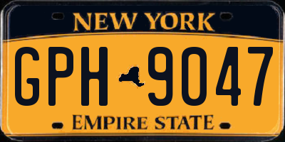 NY license plate GPH9047