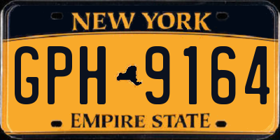 NY license plate GPH9164