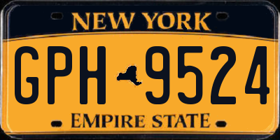 NY license plate GPH9524