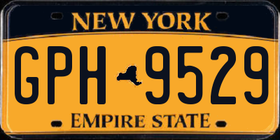 NY license plate GPH9529