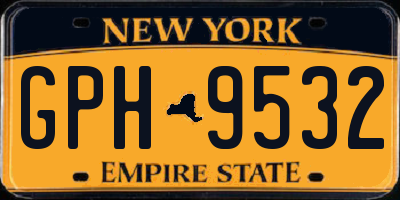 NY license plate GPH9532