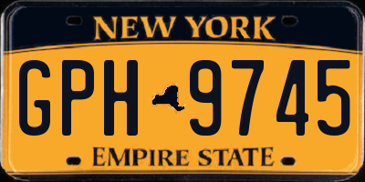 NY license plate GPH9745