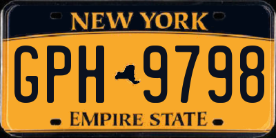 NY license plate GPH9798