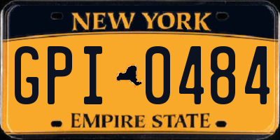 NY license plate GPI0484