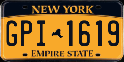 NY license plate GPI1619