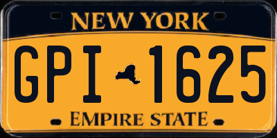 NY license plate GPI1625
