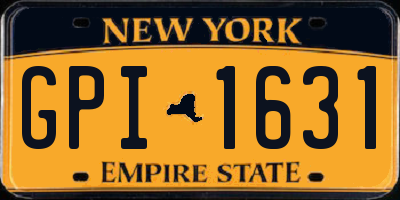 NY license plate GPI1631