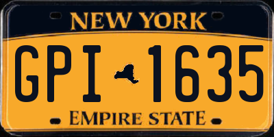 NY license plate GPI1635
