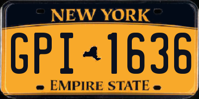 NY license plate GPI1636