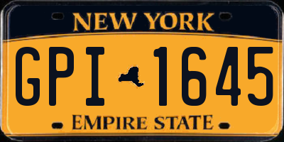 NY license plate GPI1645