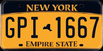 NY license plate GPI1667