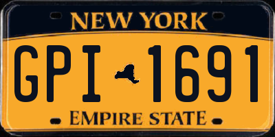 NY license plate GPI1691