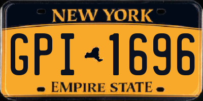 NY license plate GPI1696