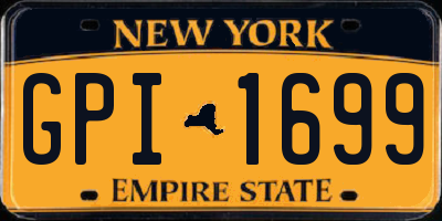 NY license plate GPI1699