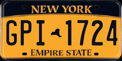 NY license plate GPI1724